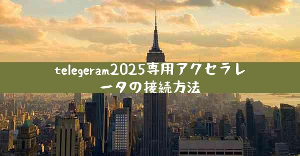 telegeram2025専用アクセラレータの接続方法